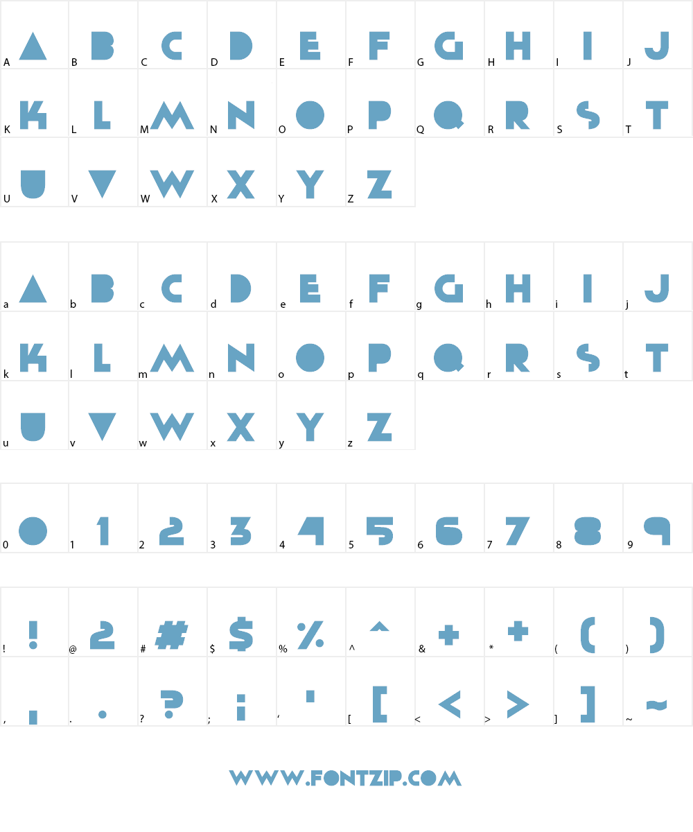 Solid Grooves Font Character